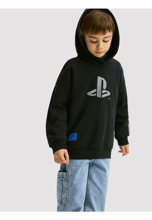 Reserved - Bluza Playstation - czarny. Kolor: czarny. Materiał: dzianina, bawełna