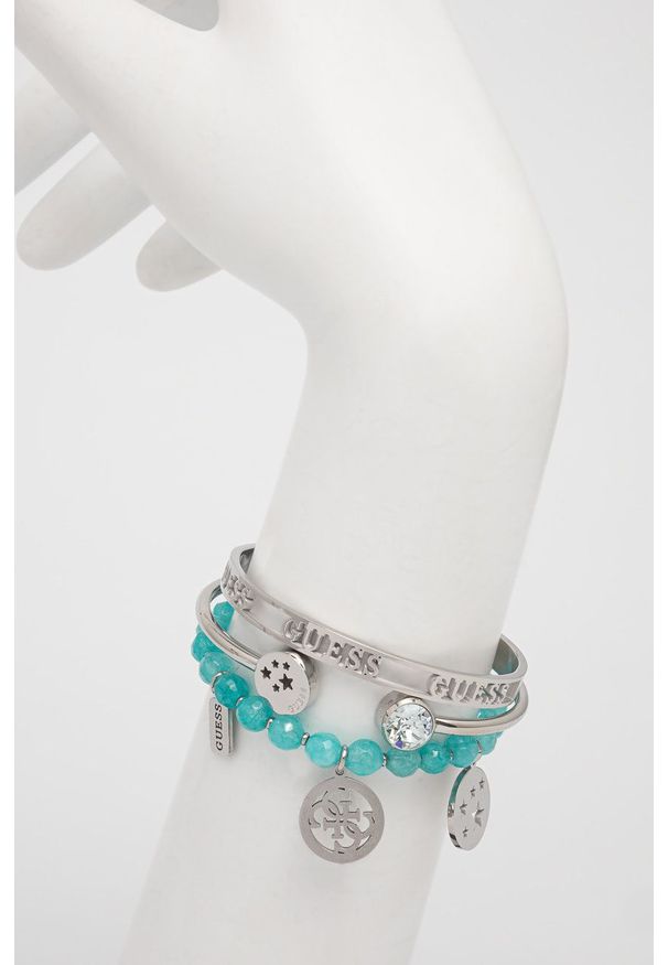Guess - Bransoletki (3-pack). Kolor: srebrny