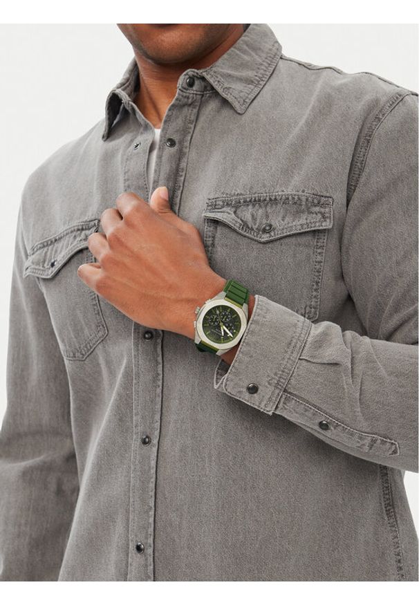 Armani Exchange Zegarek Sync AX4292 Zielony. Kolor: zielony. Materiał: syntetyk