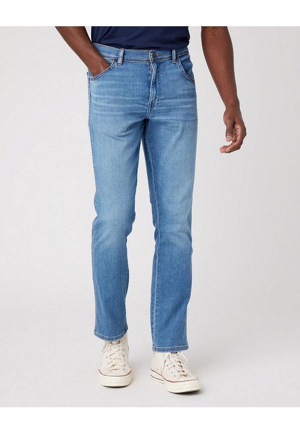 Wrangler - WRANGLER TEXAS SLIM MĘSKIE SPODNIE JEANSOWE THE STORY W12S7424J 112319197