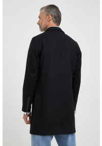 Karl Lagerfeld płaszcz wełniany 523799.455082 kolor czarny przejściowy. Kolor: czarny. Materiał: wełna. Styl: klasyczny #4