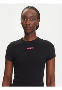 Tommy Jeans T-Shirt Script Label DW0DW21402 Czarny Slim Fit. Kolor: czarny. Materiał: bawełna #2