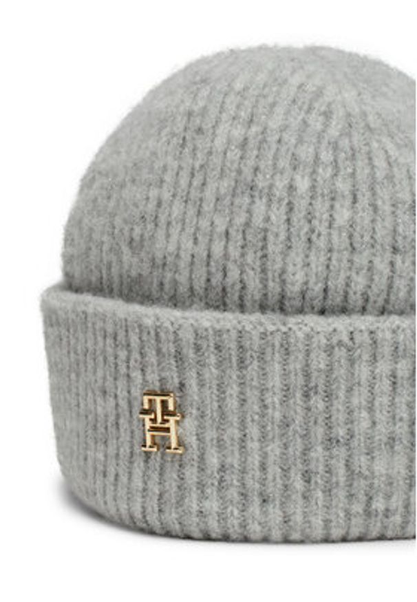 TOMMY HILFIGER - Tommy Hilfiger Czapka AW0AW16628 Szary. Kolor: szary. Materiał: akryl, materiał