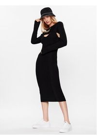 Calvin Klein Sukienka dzianinowa K20K205880 Czarny Slim Fit. Kolor: czarny. Materiał: wełna, dzianina