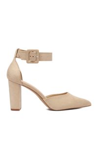 Jenny - JENNY Czółenka CEO-LH230312-5 Beżowy. Kolor: beżowy. Materiał: materiał #1