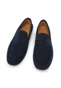 Wittchen - Męskie mokasyny pensówki zamszowe cieniowane granatowe. Zapięcie: pasek. Kolor: niebieski. Materiał: zamsz, skóra. Wzór: aplikacja. Sezon: lato. Styl: klasyczny, elegancki #5