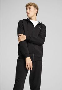 Puma - Męskie dres z kapturem PUMA Black. Kolor: zielony, wielokolorowy, czarny, brązowy. Materiał: dresówka. Wzór: aplikacja, haft