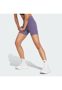 Adidas - Legginsy Own the Run Short. Kolor: fioletowy. Materiał: materiał. Długość: krótkie. Sport: bieganie