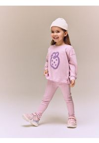 Reserved - Bawełniany komplet z aplikacją - lawendowy. Kolor: fioletowy. Materiał: bawełna. Wzór: aplikacja #1