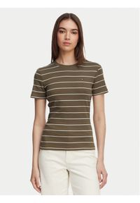TOMMY HILFIGER - Tommy Hilfiger T-Shirt New Cody WW0WW40587 Brązowy Slim Fit. Kolor: brązowy. Materiał: bawełna #1