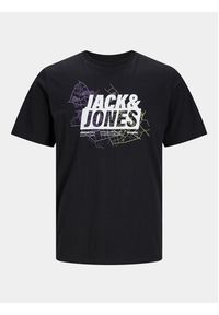 Jack & Jones - Jack&Jones T-Shirt Map Logo 12252376 Czarny Standard Fit. Kolor: czarny. Materiał: bawełna #4