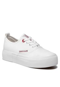 Sneakersy Cross Jeans GG2R4001C White. Kolor: biały. Materiał: skóra