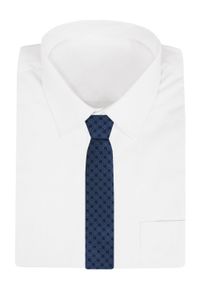 Krawat Męski - Angelo di Monti - Granatowy, Regularny Wzór. Kolor: niebieski. Materiał: tkanina. Styl: elegancki, wizytowy