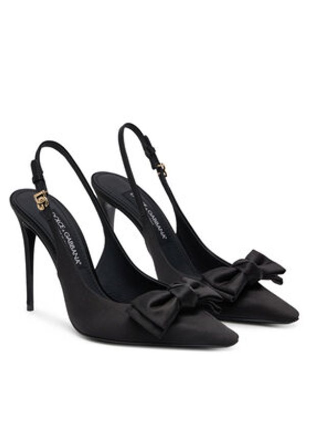 DOLCE & GABBANA - Dolce&Gabbana Sandały CG0844 A3I64 Czarny. Kolor: czarny. Materiał: materiał