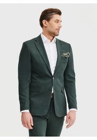 Pako Lorente - PAKO LORENTE - Zielona marynarka garniturowa. Kolor: zielony. Materiał: poliester, wiskoza, elastan. Wzór: gładki. Styl: młodzieżowy #9