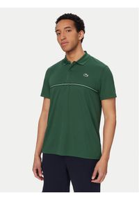 Lacoste Polo DH0171 Zielony Regular Fit. Typ kołnierza: polo. Kolor: zielony. Materiał: syntetyk #1