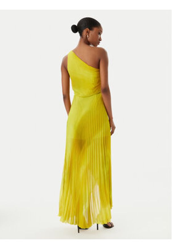 SIMONA CORSELLINI - Simona Corsellini Sukienka koktajlowa P26CEAB11301 Żółty Slim Fit. Kolor: żółty. Materiał: syntetyk. Styl: wizytowy