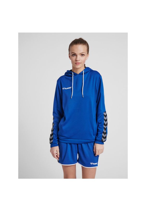 Bluza damska z kapturem Hummel hmlAUTHENTIC Poly. Typ kołnierza: kaptur. Kolor: niebieski. Sport: fitness