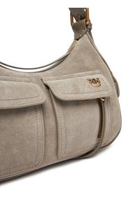 Pinko - PINKO Torebka Cargo Bag Classic PE 25 PLTT 102794 A29N Szary. Kolor: szary. Materiał: skórzane, zamszowe #3