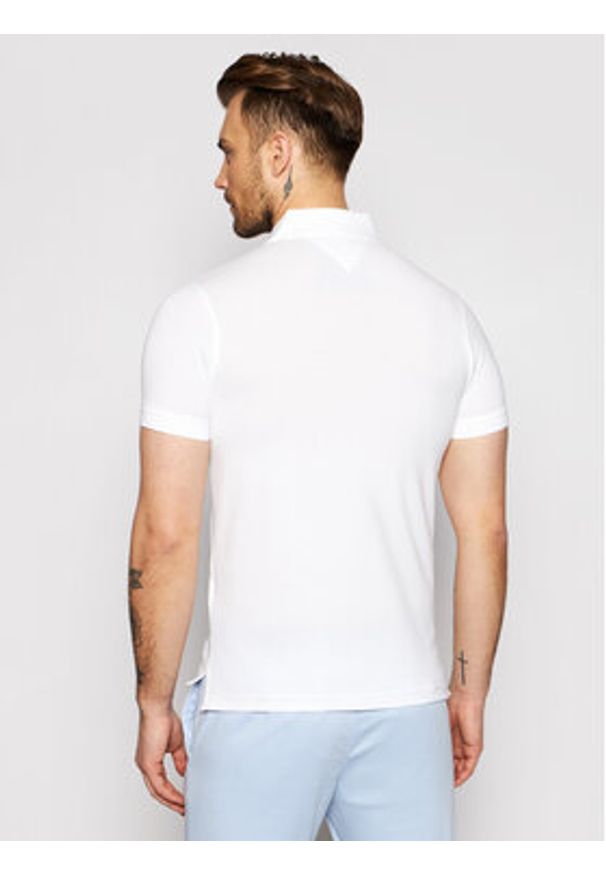 TOMMY HILFIGER - Tommy Hilfiger Polo 1985 MW0MW17771 Biały Slim Fit. Typ kołnierza: polo. Kolor: biały. Materiał: bawełna