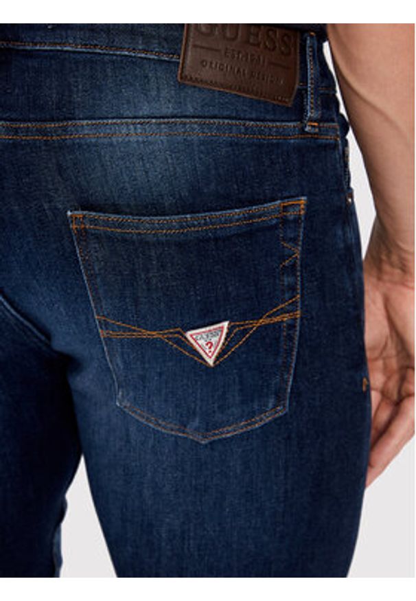 Guess Jeansy Chris M2YA27 D4Q41 Granatowy Super Skinny Fit. Kolor: niebieski