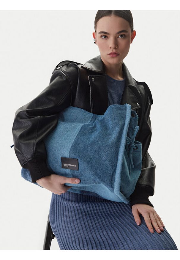 Karl Lagerfeld Jeans Torebka B1W50007 Niebieski. Kolor: niebieski