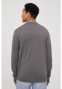 Brave Soul sweter bawełniany męski kolor szary lekki. Okazja: na co dzień. Kolor: szary. Materiał: bawełna. Długość rękawa: długi rękaw. Długość: krótkie. Styl: casual #3