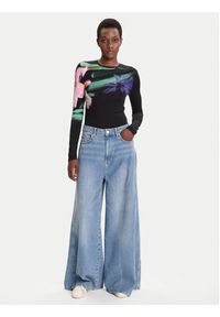 Desigual Bluzka Lena 25WWTK32 Czarny Regular Fit. Kolor: czarny. Materiał: wiskoza #4