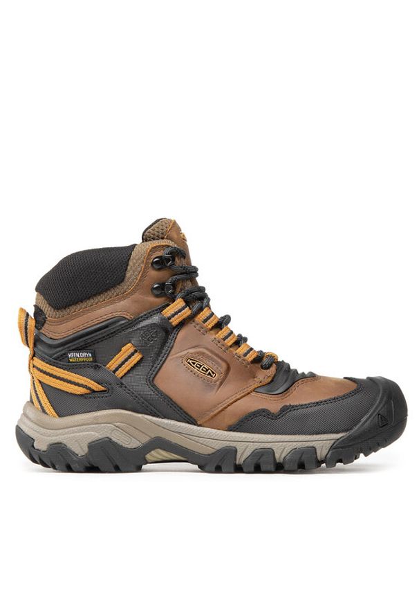 keen - Keen Trekkingi Ridge Flex Mid Wp M 1025666 Brązowy. Kolor: brązowy. Materiał: skóra. Sport: turystyka piesza