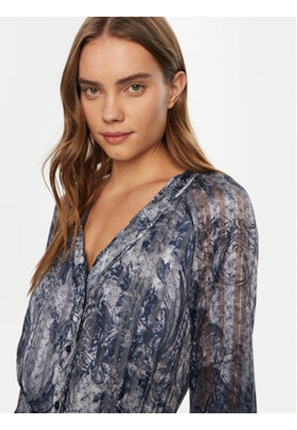 Guess Sukienka codzienna W5RK77 WGWV2 Granatowy Regular Fit. Okazja: na co dzień. Kolor: niebieski. Materiał: syntetyk. Typ sukienki: proste. Styl: casual