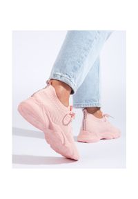 SHELOVET - Damskie różowe buty sportowe Shelovet. Kolor: różowy #2