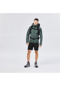 quechua - Kurtka turystyczna męska Quechua MH500 wodoodporna. Kolor: zielony. Materiał: elastan, materiał. Sport: wspinaczka, turystyka piesza
