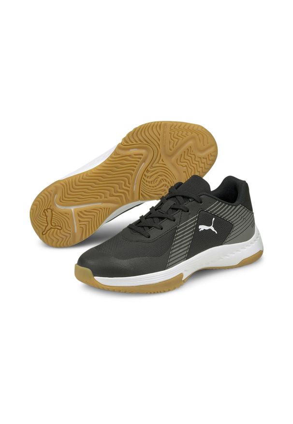 Dziecięce Buty Halowe Puma Jr. Varion Indoor Czarne. Kolor: szary, biały, wielokolorowy, czarny. Materiał: syntetyk, tkanina. Sport: turystyka piesza