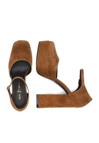 Eva Minge Czółenka EO-NIKI-E340-70H Brązowy. Kolor: brązowy. Materiał: zamsz, skóra #5