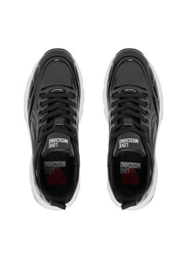 Love Moschino - LOVE MOSCHINO Sneakersy JA15376G0NJT000A Czarny. Kolor: czarny. Materiał: syntetyk