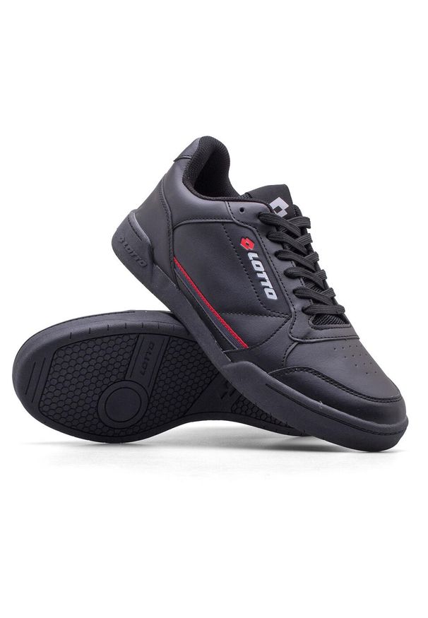 LOTTO - Buty męskie sportowe sneakersy Lotto NANDU. Kolor: czarny. Sport: turystyka piesza