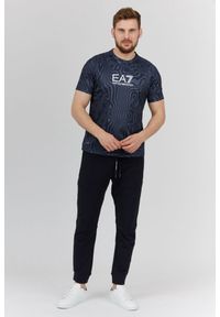 EA7 Emporio Armani - EA7 Funkcyjny t-shirt męski Ventus 7, Rozmiar S. Kolor: niebieski. Wzór: aplikacja. Styl: sportowy #4