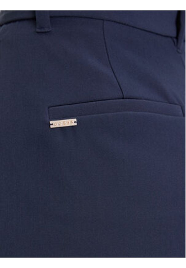 Guess Spodnie palazzo W5GB02 WH9Y2 Granatowy Wide Leg. Kolor: niebieski. Materiał: syntetyk