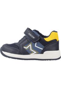 Tenisówki Geox Model B Rishon Boy Kolor Niebieski. Kolor: niebieski. Materiał: syntetyk, tkanina. Sport: turystyka piesza