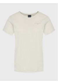 4f - 4F T-Shirt H4Z22-TSD028 Beżowy Regular Fit. Kolor: beżowy. Materiał: bawełna