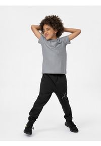 4f - Spodnie sportowe szybkoschnące chłopięce. Kolor: czarny. Materiał: materiał, dzianina #1