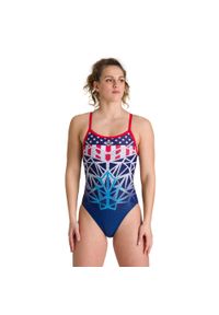 Strój kąpielowy damski jednoczęściowy na basen Arena Og Challenge. Kolor: czerwony, niebieski, wielokolorowy, biały #1