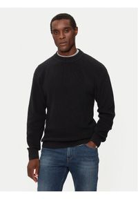 Jack & Jones - Jack&Jones Sweter 12260041 Czarny Relaxed Fit. Kolor: czarny. Materiał: bawełna