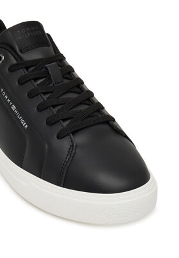 TOMMY HILFIGER - Tommy Hilfiger Sneakersy Icon Court Light Premium FM0FM05837 Czarny. Kolor: czarny. Materiał: skóra
