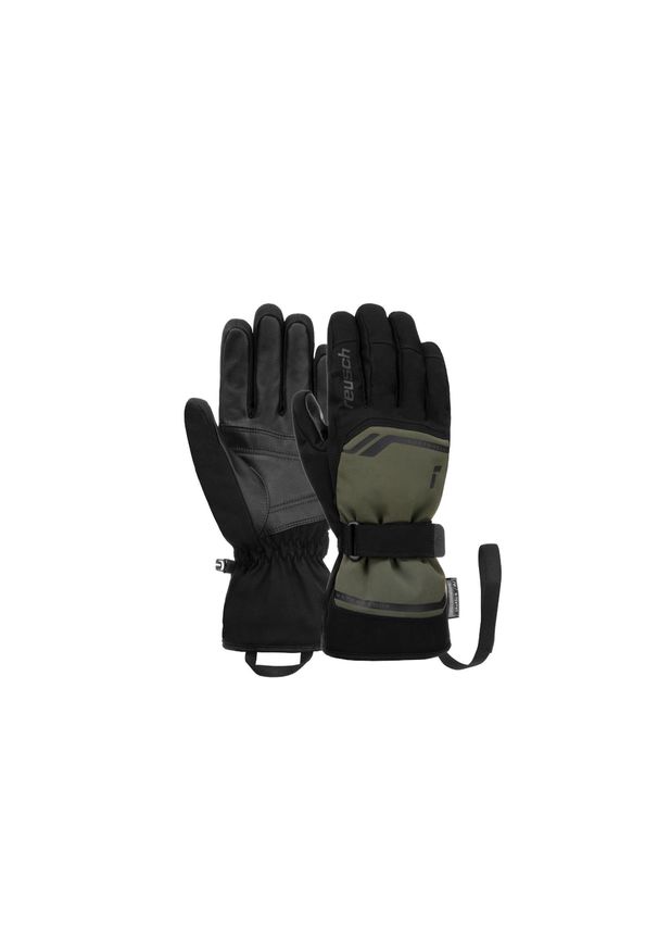 Rękawice narciarskie Reusch Primus R-TEX® XT. Kolor: czarny, wielokolorowy, zielony. Materiał: softshell. Wzór: aplikacja. Sezon: zima. Sport: narciarstwo
