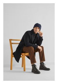 Selected Homme Płaszcz wełniany 16089400 Czarny Regular Fit. Kolor: czarny. Materiał: syntetyk