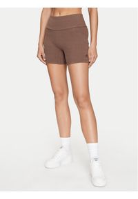 Adidas - adidas Szorty sportowe Lounge IY6742 Brązowy Slim Fit. Kolor: brązowy. Materiał: bawełna, wiskoza #1