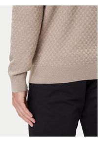 GANT - Gant Sweter 8030261 Beżowy Regular Fit. Kolor: beżowy. Materiał: bawełna #3