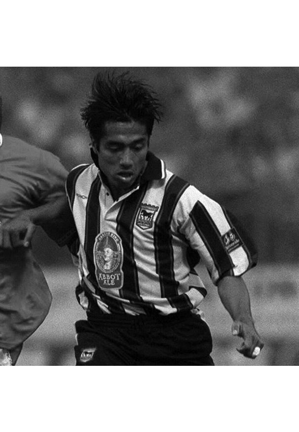 COPA FOOTBALL - Koszulka retro piłkarska dla dorosłych - Ipswich Town FC 1997-98 Goście - Czarny. Kolor: beżowy. Sport: piłka nożna