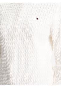 TOMMY HILFIGER - Tommy Hilfiger Sweter Fine WW0WW44993 Écru Regular Fit. Materiał: bawełna #4